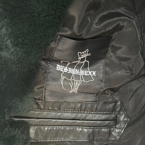 Dark Green Faux Fur Jacket - Picture 4 of 5